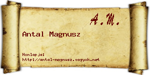 Antal Magnusz névjegykártya